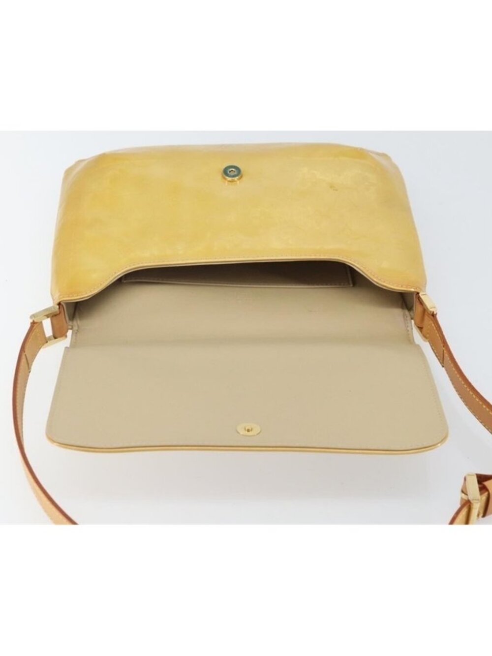 Authentic LOUIS VUITTON Monogram Vernis Thompson Street Bag Beige M91301 LV - Picture 14 of 16